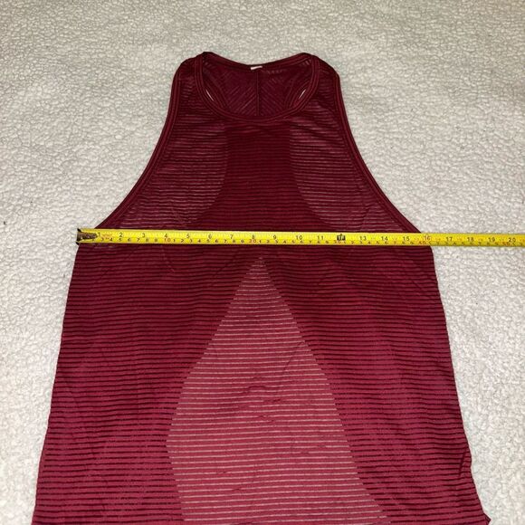 Lululemon Womens Miles Ahead Tank Top Ruby Wine Color No Size EUC - Picture 6 of 9